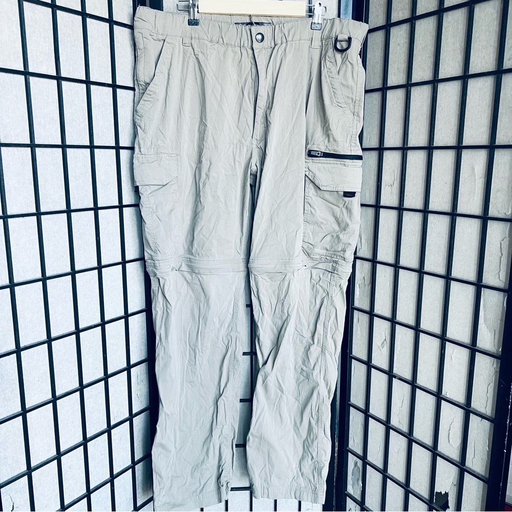 BC Clothing beige convertible outdoor pants XXL